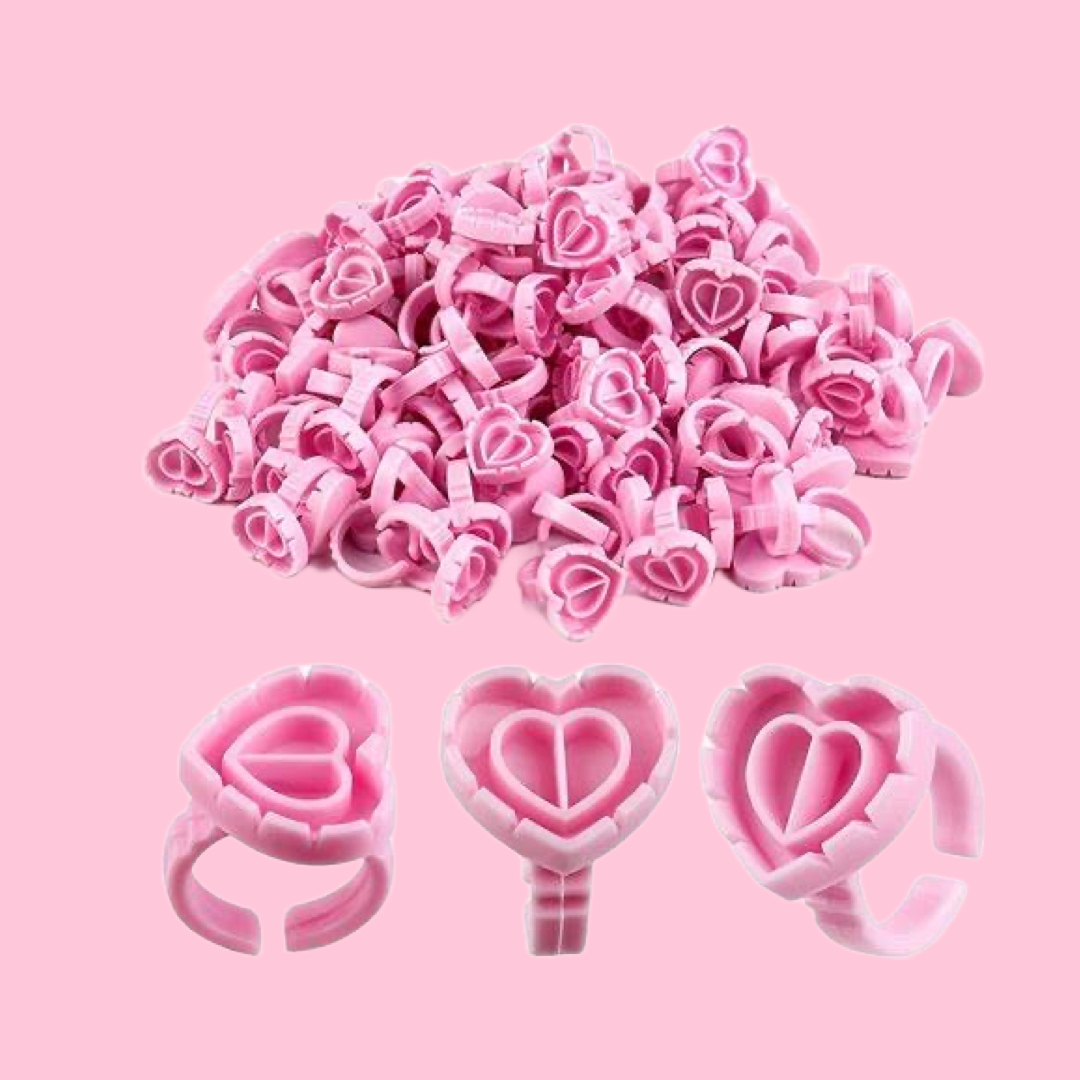Heart Glue Rings x50