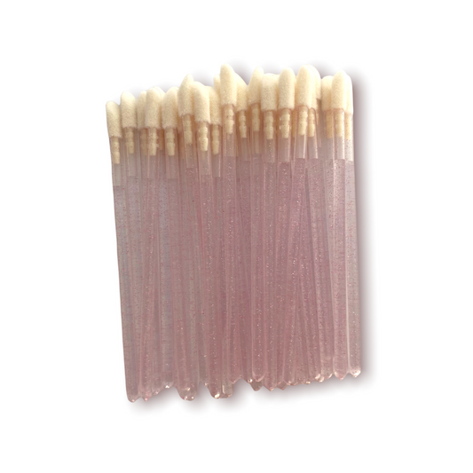 Pink Glitter Microporous Eyelash Swabs