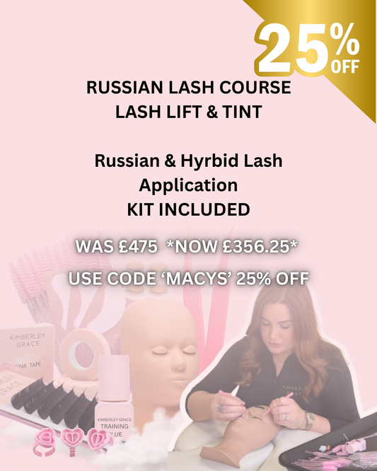 Russian Lashes + Lash Lift & Tint In Store Course - Full Kit Included