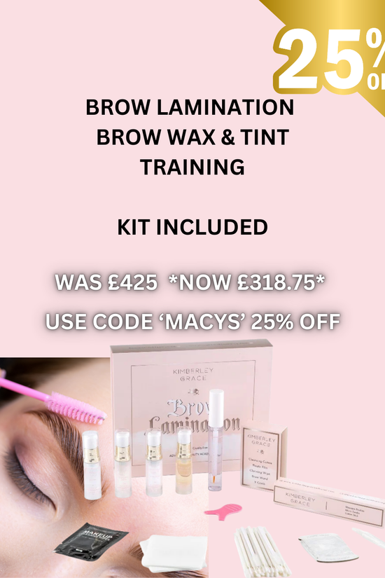 Brow Lamination and Brow Wax and Tint Instore Training Course