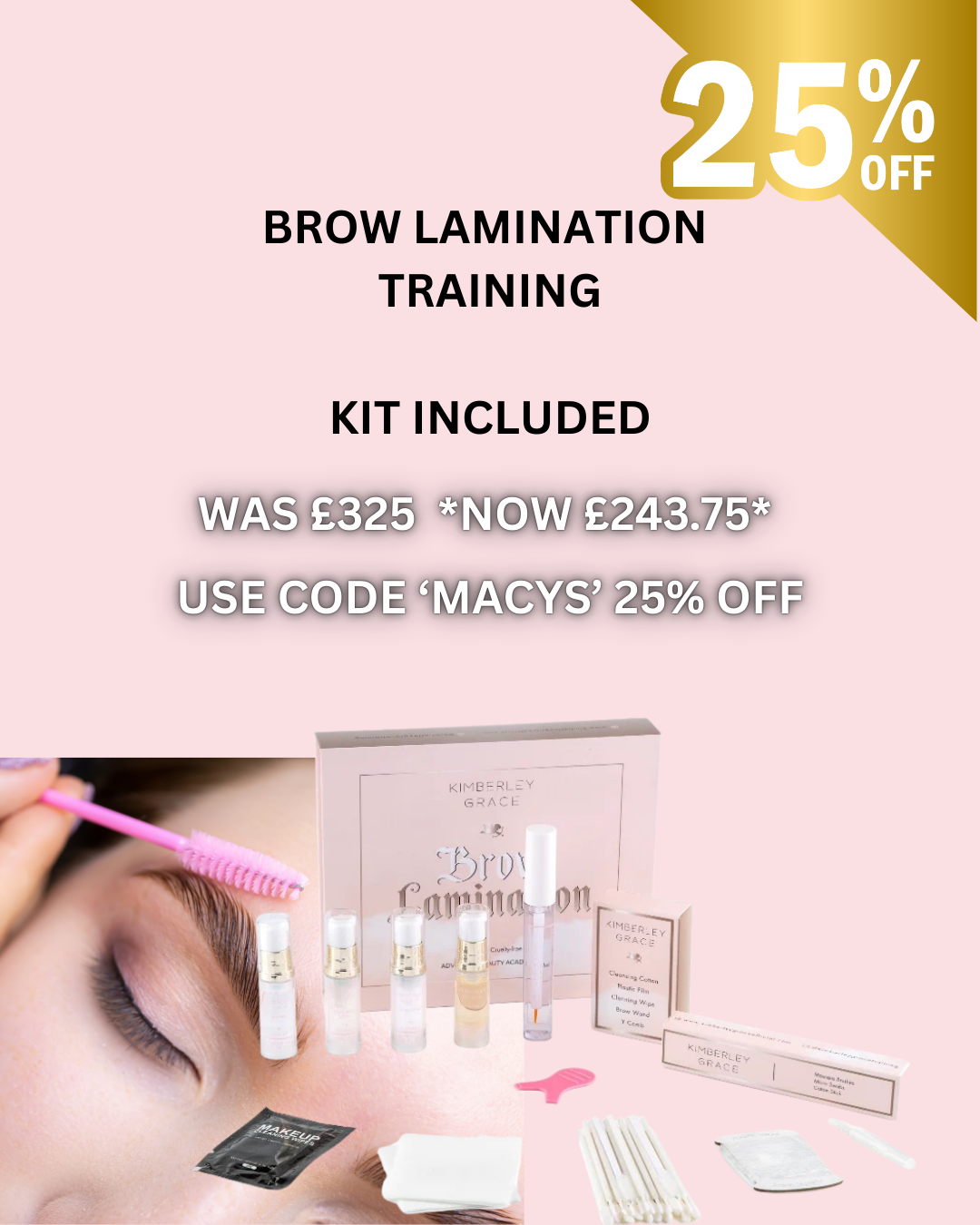 Brow Lamination Instore Training - Kit Included