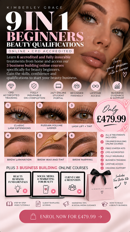 9 IN 1 - Lash & Brow (Beginners Course Business Bundle)