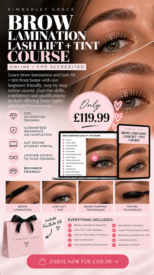 Brow Lamination & Lash Lift Course (Accredited) + FREE Kit - Online Training