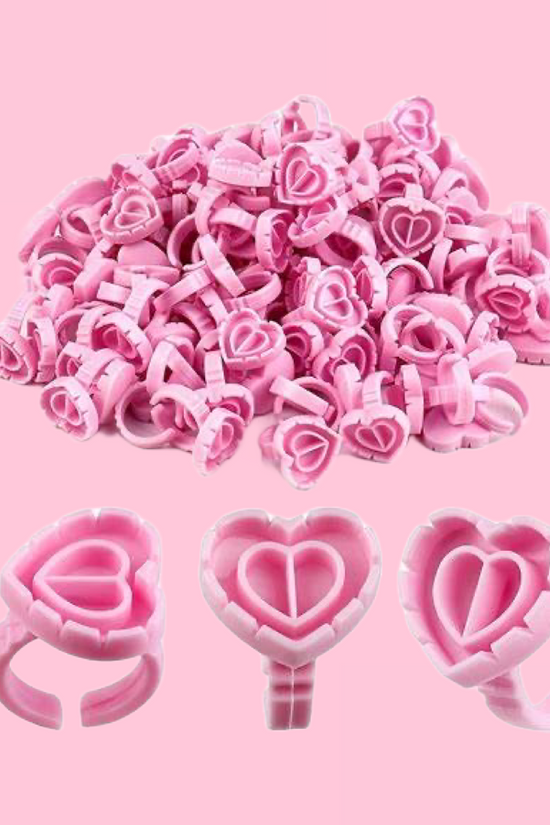 Heart Glue Rings x50