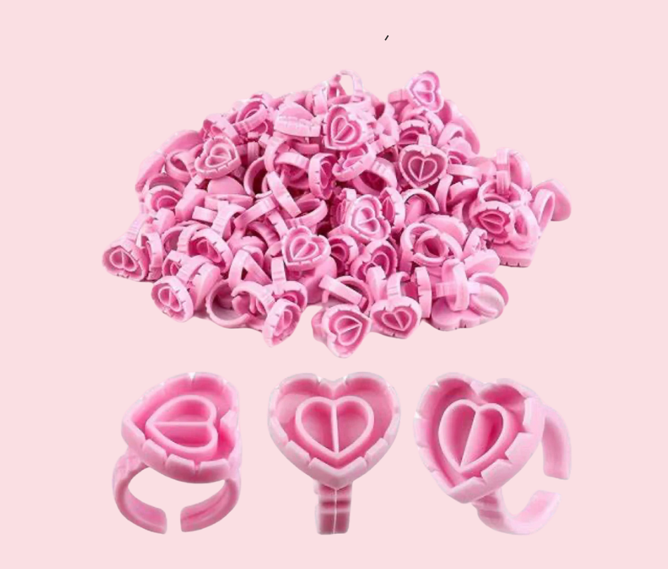 Heart Glue Rings x50