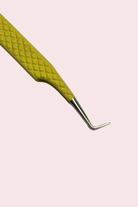 Yellow Eyelash Tweezer - Russian