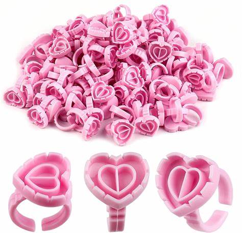 Heart Glue Rings x50